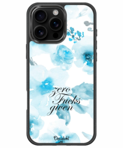 Zero Fucks Given Blue Floral Pattern Θήκη Κινητού Σχέδιο 50264