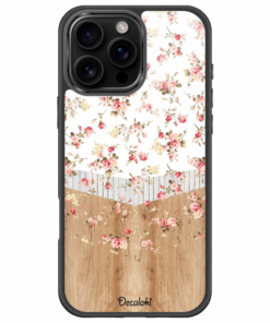 Wood Floral Θήκη Κινητού Σχέδιο 50287