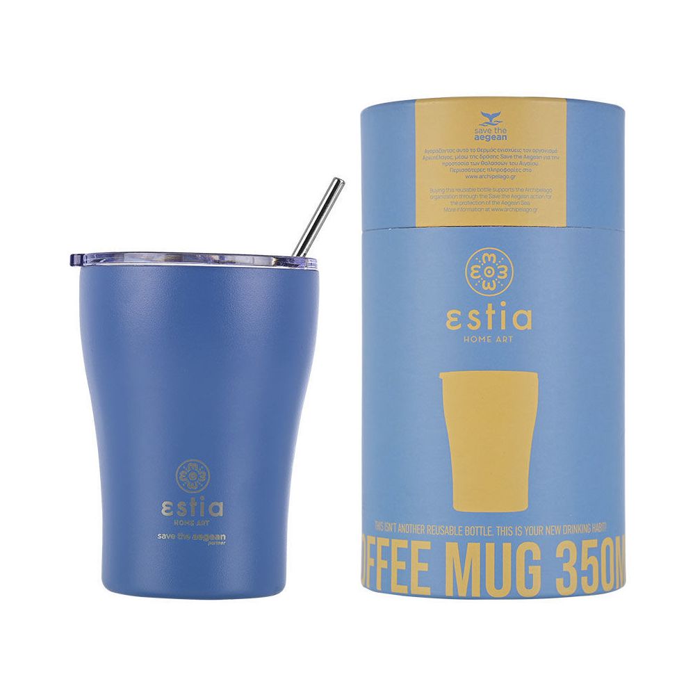 Coffee-mug-8 350ml denim-blue Estia Home Art Custom Coffee Mug Denim Blue